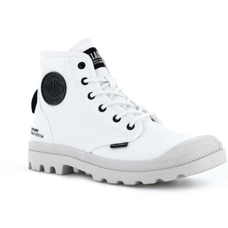 Palladium Pampa Hi Htg Supply Men's Boots White | UK Z815-AIS